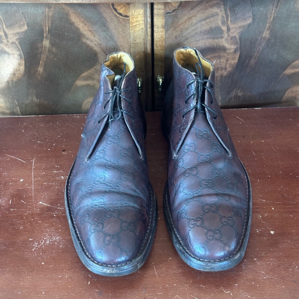 Gucci GG Dark Brown Chukka Boots
